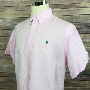 Ralph Lauren Men’s 100% Linen Custom Fit Shirt XL